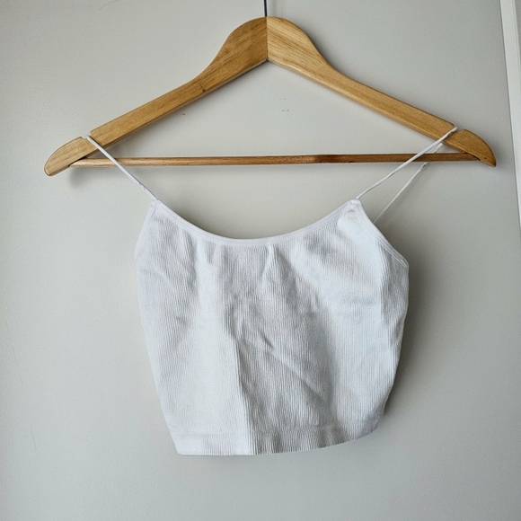 Streetwear Society Tops - Cute White Ribbed Women's Top